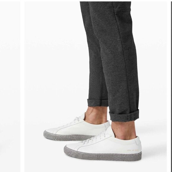 Lululemon ABC Pant Slim Tech Canvas 32" Heathered Black Pants Sizeβ 30 - Picture 4 of 11